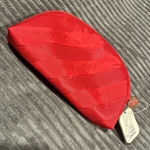 NWT Vintage Saks Fifth Avenue Red Make-up Pouch Dorothy Lipton Designs